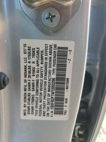 2015 HONDA CIVIC SE 19XFB2F74FE093206