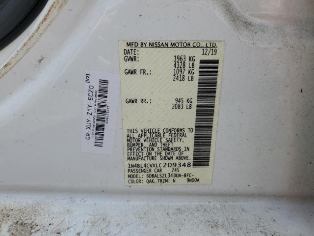2020 NISSAN ALTIMA SR - 1N4BL4CVXLC209348