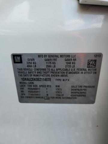 2014 CHEVROLET EQUINOX LT - 1GNALCEK0EZ114078
