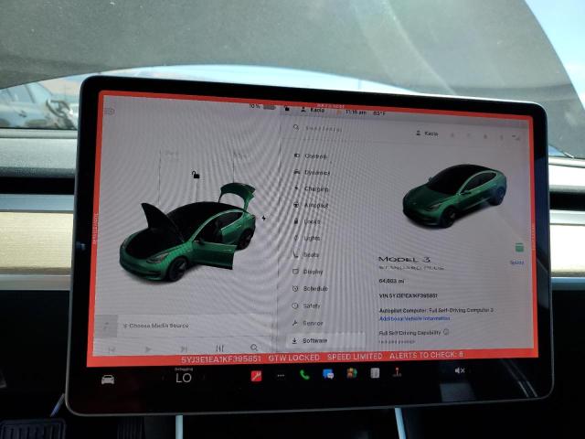 2019 TESLA MODEL 3 5YJ3E1EA1KF395851