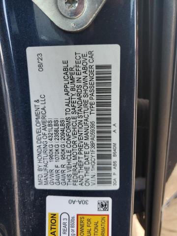 2023 HONDA ACCORD EX 1HGCY1F38PA059395