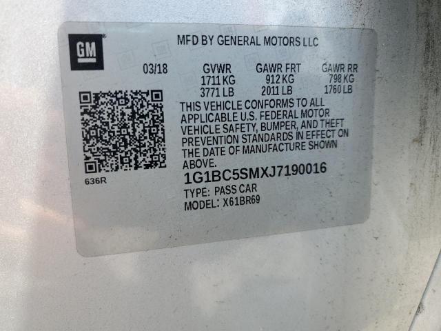 2018 CHEVROLET CRUZE LS - 1G1BC5SMXJ7190016