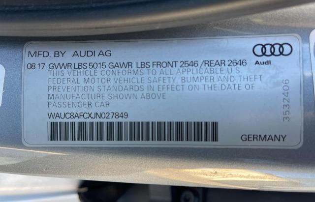 2018 AUDI A6 PREMIUM - WAUC8AFCXJN027849
