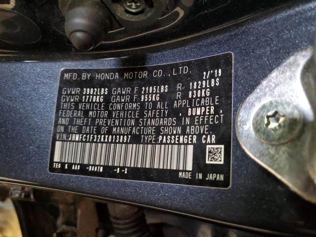 2019 HONDA CIVIC EX JHMFC1F32KX013897