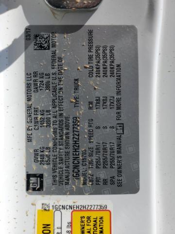 2017 CHEVROLET SILVERADO - 1GCNCNEH2HZ277359