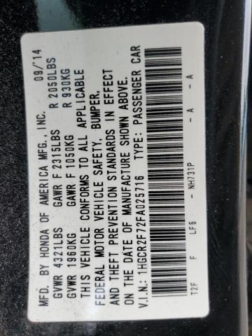 2015 HONDA ACCORD EX 1HGCR2F72FA025716