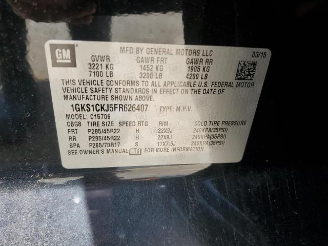 2015 GMC YUKON DENA 1GKS1CKJ5FR626407