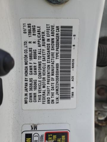 2011 HONDA INSIGHT - JHMZE2H35BS004909