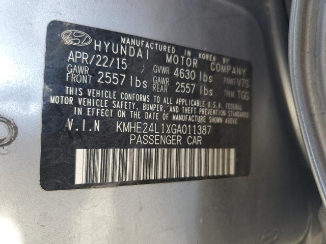 2016 HYUNDAI SONATA HYB KMHE24L1XGA011387