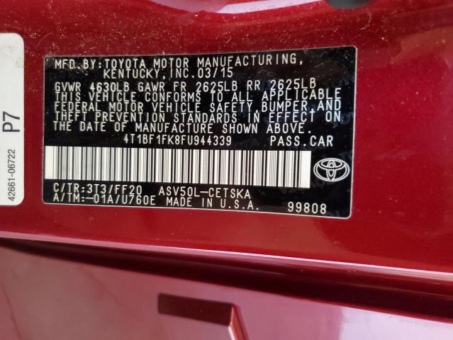 2015 TOYOTA CAMRY LE - 4T1BF1FK8FU944339