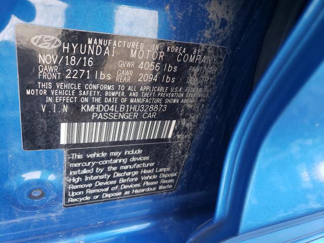 2017 HYUNDAI ELANTRA SP KMHD04LB1HU328873