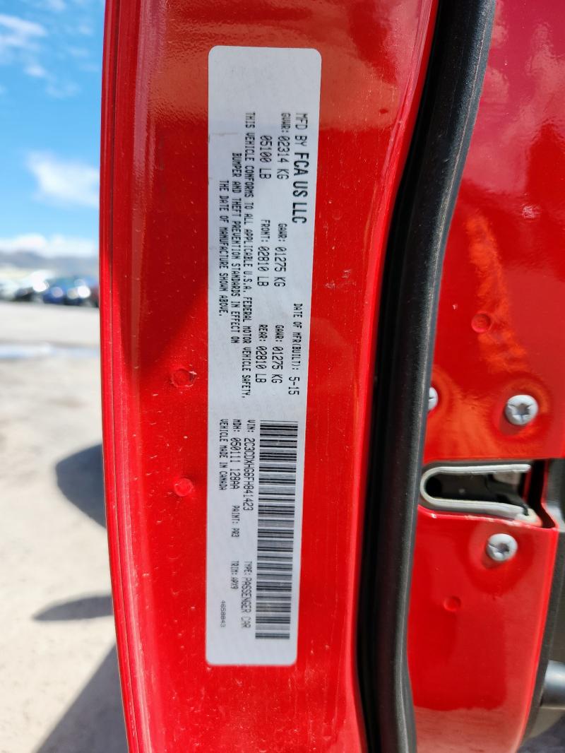 2015 DODGE CHARGER SX 2C3CDXHG6FH841423
