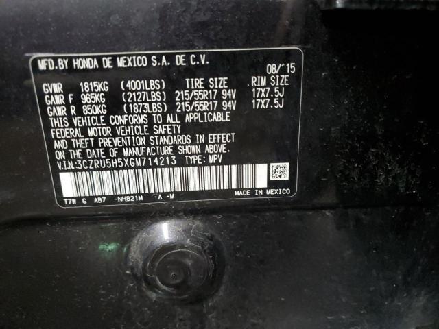 2016 HONDA HR-V EX 3CZRU5H5XGM714213