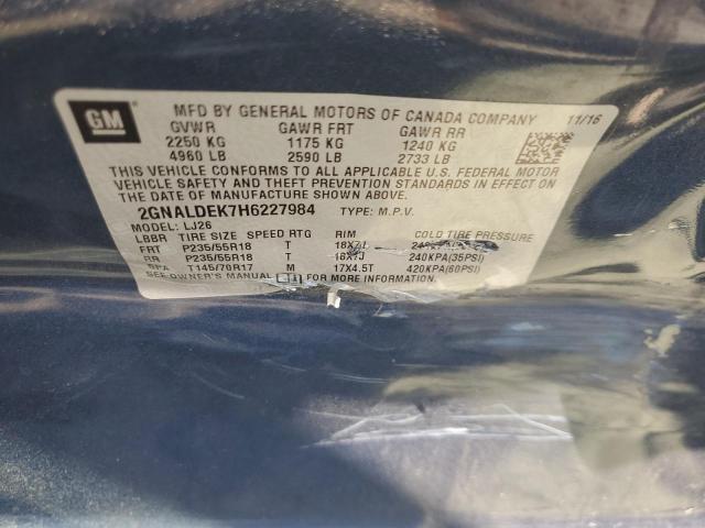 2017 CHEVROLET EQUINOX PR - 2GNALDEK7H6227984