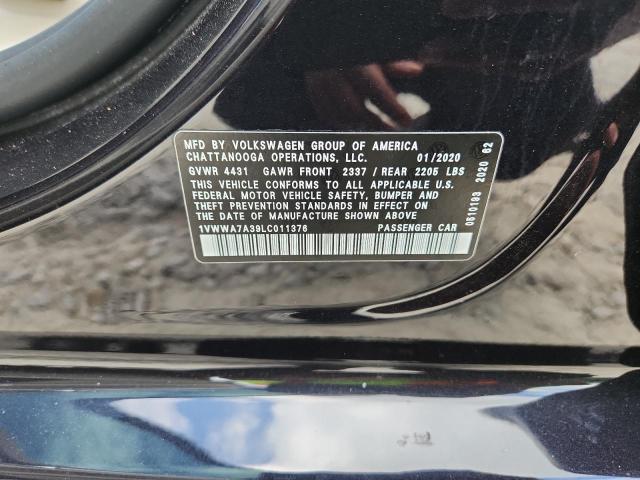 2020 VOLKSWAGEN PASSAT SE 1VWWA7A39LC011376
