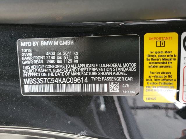 2019 BMW M4 CS WBS3S7C54KAC09614