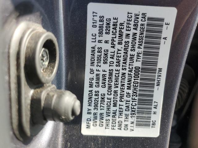 2017 HONDA CIVIC EX 19XFC1F3XHE010000