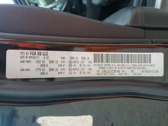 2016 DODGE DURANGO LI 1C4RDJDG1GC387448