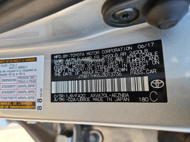 2018 TOYOTA CAMRY L JTNB11HK6J3013736