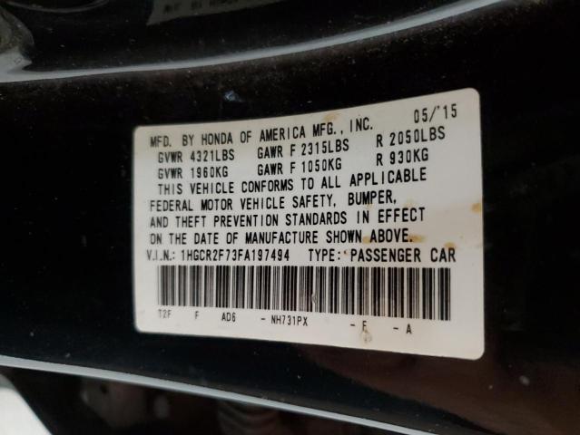 2015 HONDA ACCORD EX 1HGCR2F73FA197494