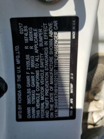 2017 HONDA CIVIC SPOR SHHFK7H91HU221327