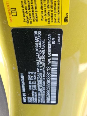 2016 BMW M4 WBS3R9C55GK338113