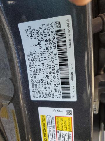 2022 HONDA CIVIC SPOR 2HGFE2F50NH589114