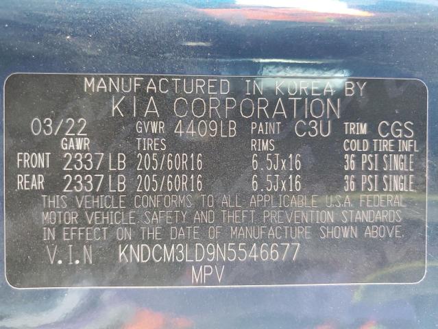2022 KIA NIRO LXS KNDCM3LD9N5546677