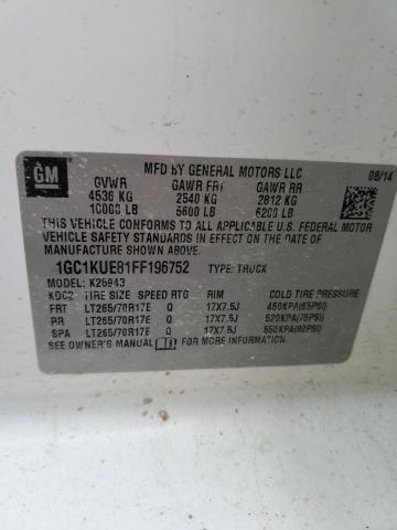 2015 CHEVROLET SILVERADO K2500 HEAVY DUTY 1GC1KUE81FF196752