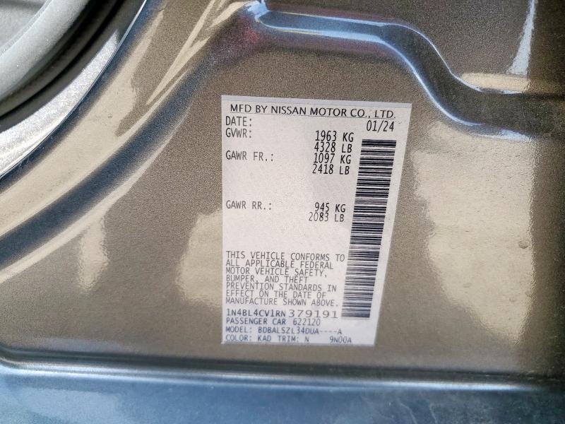2024 NISSAN ALTIMA SR 1N4BL4CV1RN379191