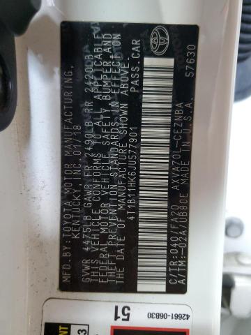 2018 TOYOTA CAMRY L 4T1B11HK6JU577901