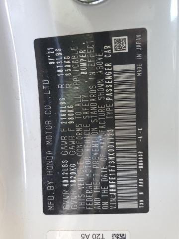 2022 HONDA CIVIC EX JHMFE1F73NX007723