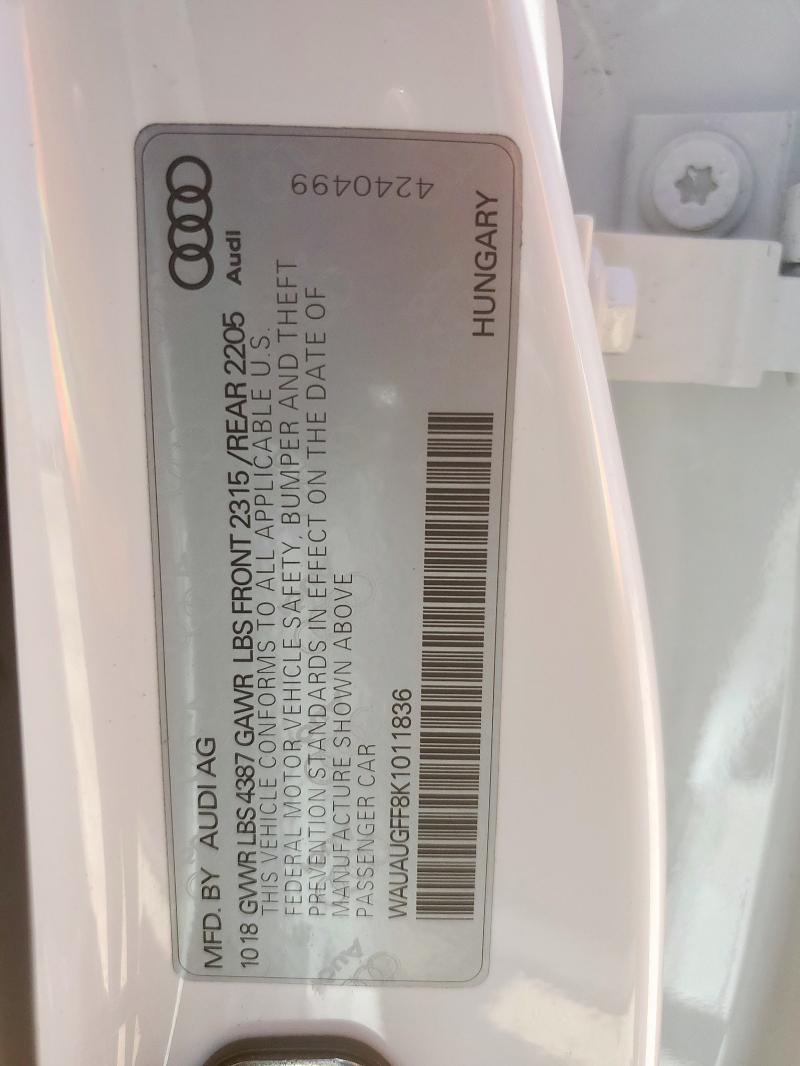 2019 AUDI A3 PREMIUM WAUAUGFF8K1011836