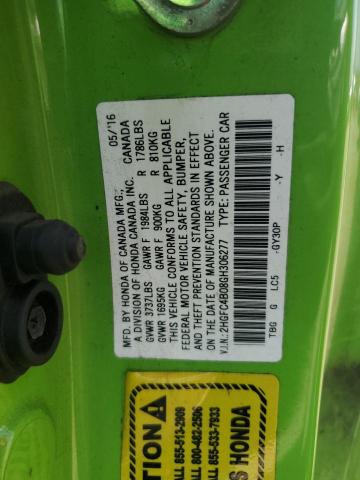 2016 HONDA CIVIC LX 2HGFC4B08GH306277