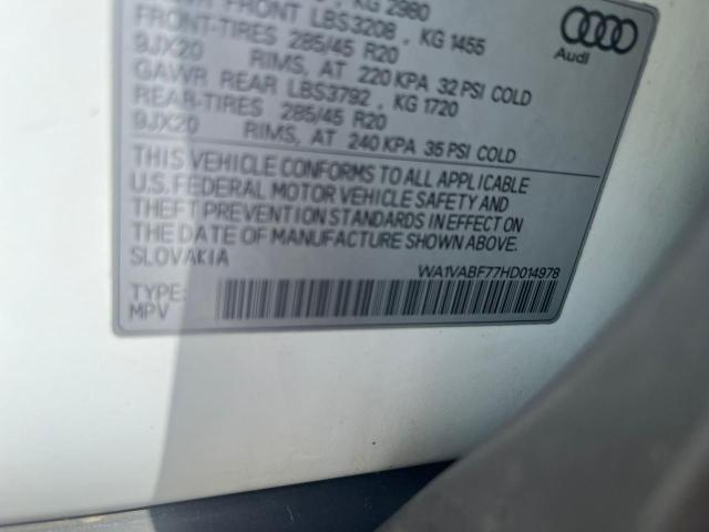 2017 AUDI Q7 PRESTIG WA1VABF77HD014978