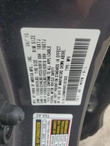 2015 HONDA CR-V TOURI 5J6RM4H96FL067905