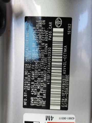 2010 TOYOTA CAMRY BASE - 4T1BF3EK0AU062930