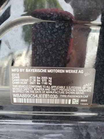 2018 BMW 330 I WBA8B9C54JEE81030