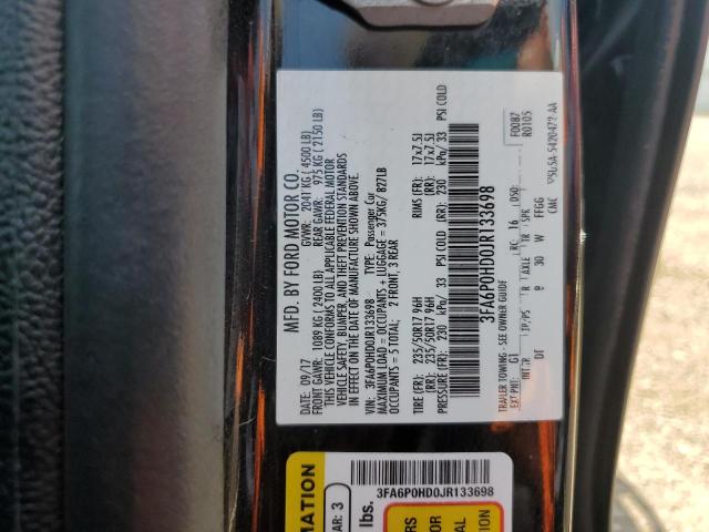 2018 FORD FUSION SE - 3FA6P0HD0JR133698