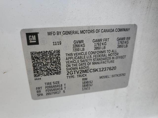 2019 GMC SIERRA LIM 2GTV2MEC5K1237620