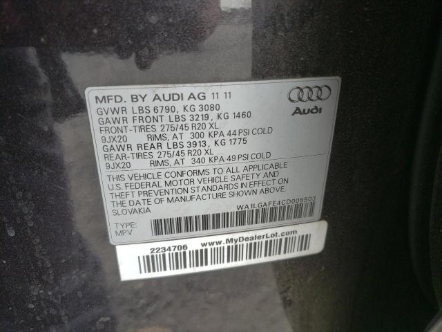 2012 AUDI Q7 PREMIUM - WA1LGAFE4CD005503