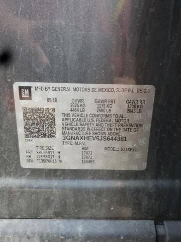 2018 CHEVROLET EQUINOX LS 3GNAXHEV6JS644381