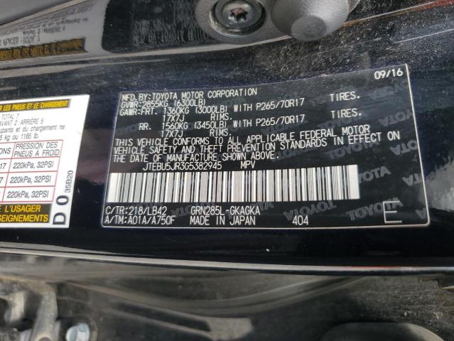 2016 TOYOTA 4RUNNER SR JTEBU5JR3G5382945
