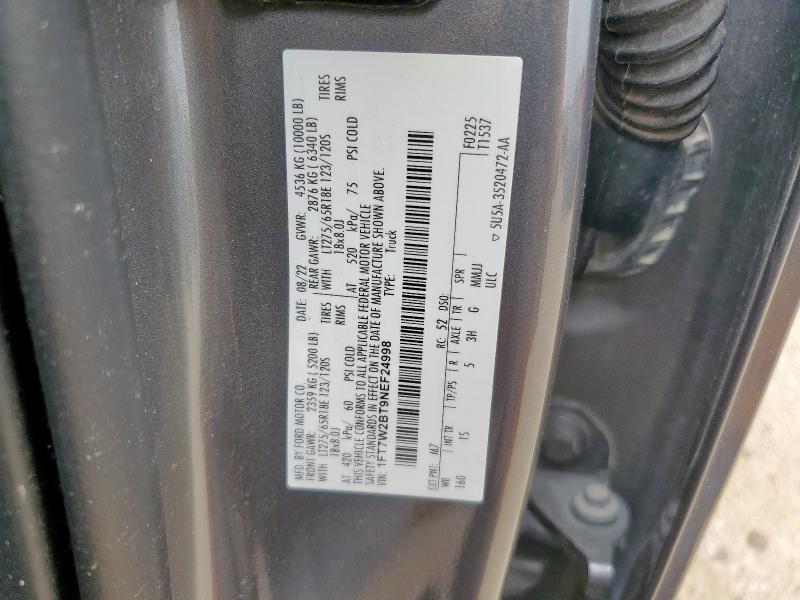 2022 FORD F250 SUPER - 1FT7W2BT9NEF24998