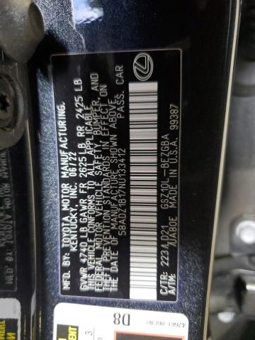 2022 LEXUS ES 350 BAS 58ADZ1B17NU133412