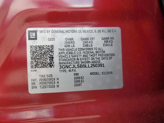 2020 CHEVROLET TRAX 1LT - 3GNCJLSB5LL250391