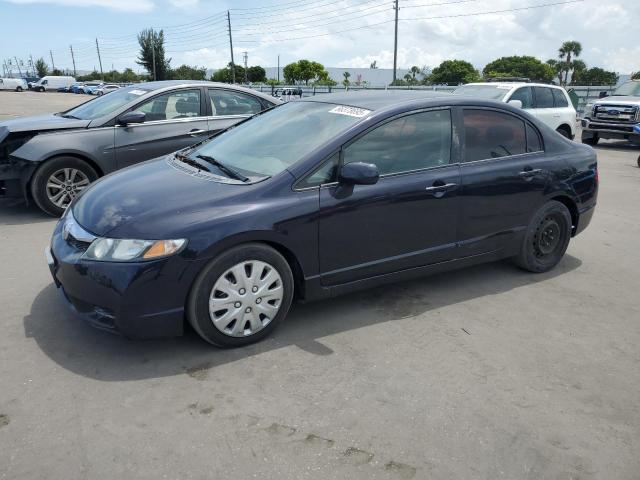 HONDA CIVIC LX 2009 blue  gas 2HGFA16559H516185 photo #1