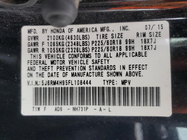 2015 HONDA CR-V TOURI - 5J6RM4H95FL108444