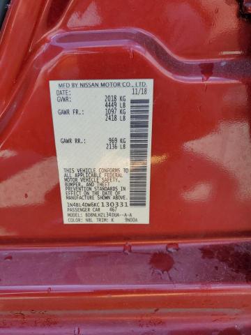 2019 NISSAN ALTIMA SV 1N4BL4DW6KC130331