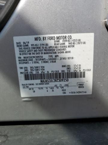 2019 FORD ECOSPORT S MAJ6S3JL2KC309250